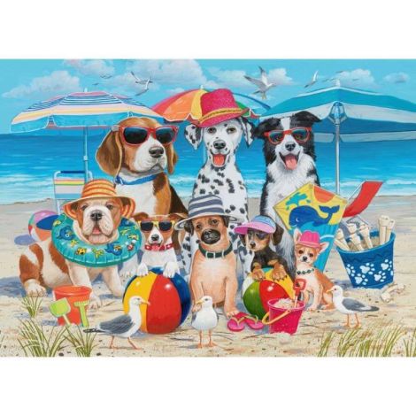 Puzzle catei la plaja 35 piese - poza 1