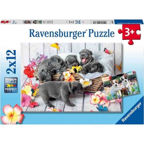 Puzzle Catelusi, 2X12 Piese - poza 3