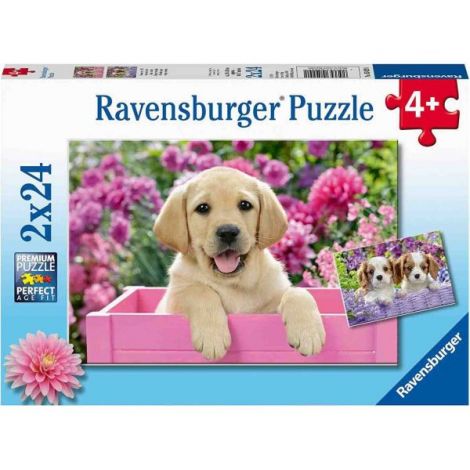 Puzzle Catelusi, 2X24 Piese - poza 3