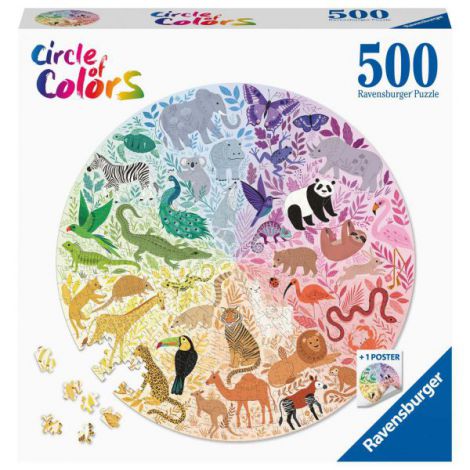 PUZZLE CERC ANIMALE, 500 PIESE - poza 1