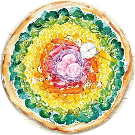 Puzzle Cerc Pizza, 500 Piese - poza 1