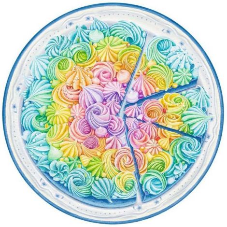 Puzzle Cerc Prajitura Curcubeu, 500 Piese - poza 1