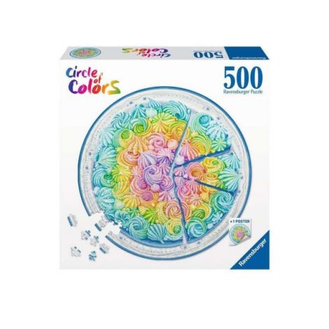 Puzzle Cerc Prajitura Curcubeu, 500 Piese - poza 2