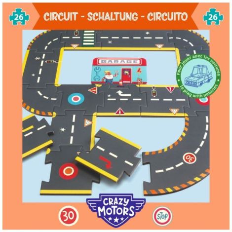 Puzzle Circuit gigant de curse, Djeco - poza 2