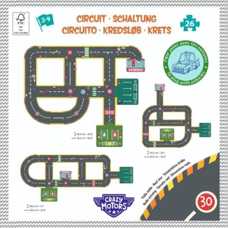 Puzzle Circuit gigant de curse, Djeco - poza 3