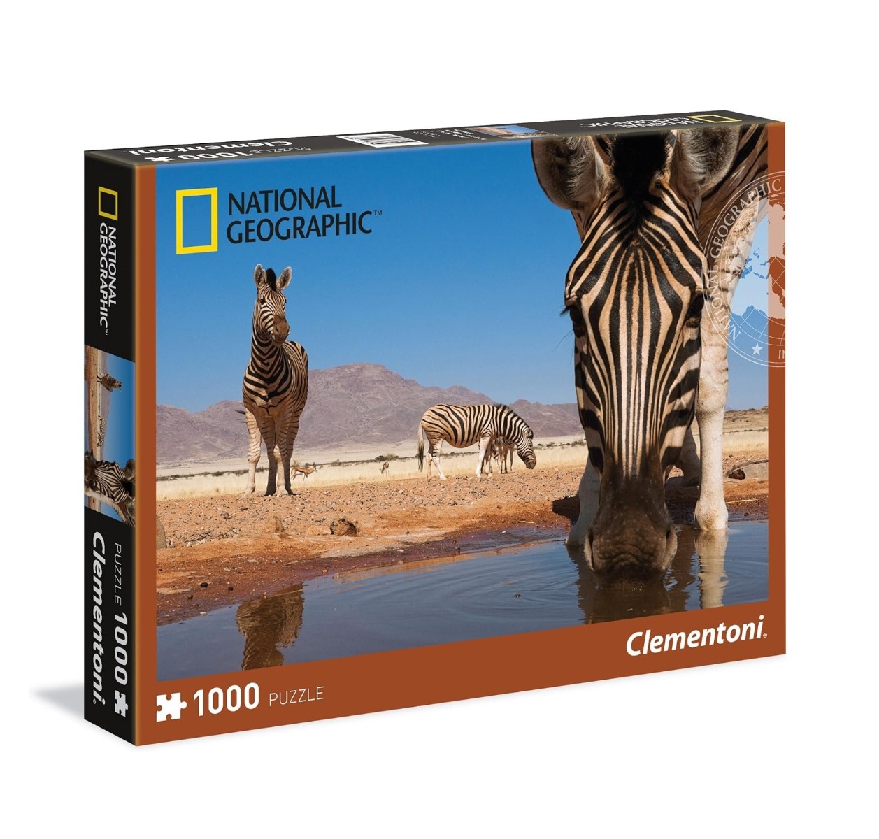 Puzzle Clementoni 1000 piese Zebra National Geographic 39356 - poza 1