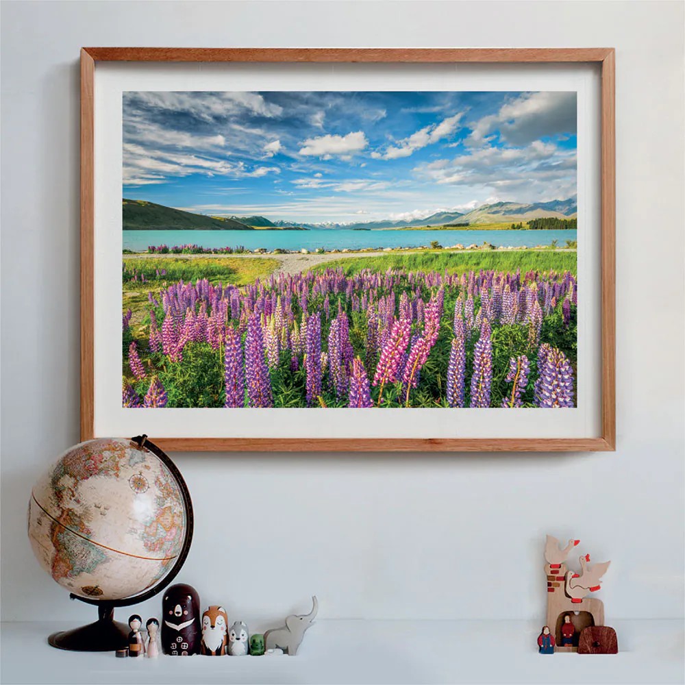 Puzzle Clementoni 1500 piese Flori de Lupic pe malul lacului Tekapo 31728 - poza 3