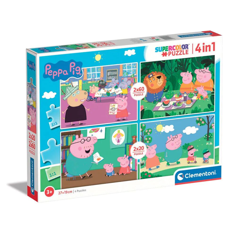 Puzzle Clementoni 2x20 + 2x60 piese Peppa Pig 24799 - poza 1