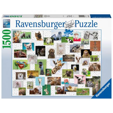 PUZZLE COLAJ CU ANIMALE, 1500 PIESE - poza 1
