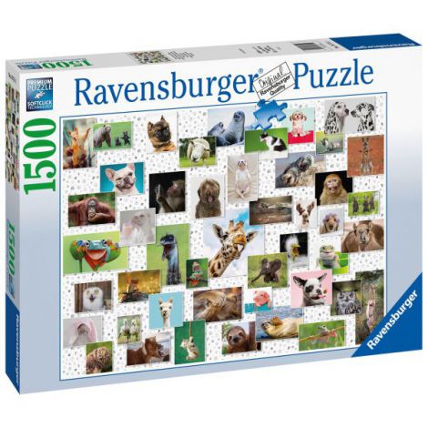 PUZZLE COLAJ CU ANIMALE, 1500 PIESE - poza 2