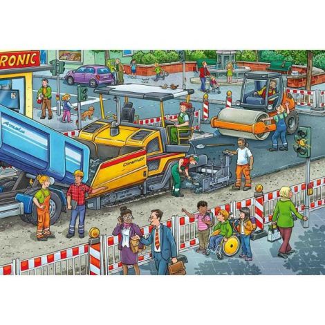 Puzzle Constructia Strazii, 2X12 Piese - poza 2