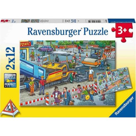 Puzzle Constructia Strazii, 2X12 Piese - poza 3