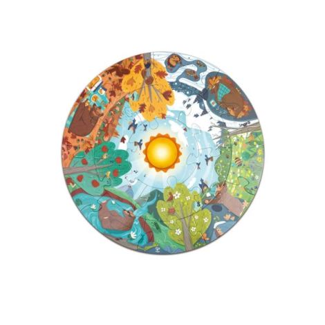 Puzzle copii cu anotimpurile, lumini led (17 piese) - poza 1