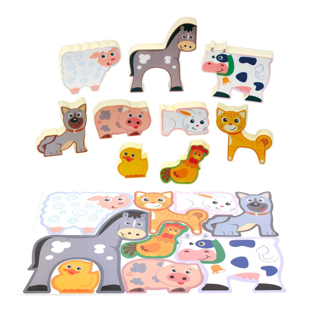 Puzzle cu animale de ferma Play Go Farm House - poza 3