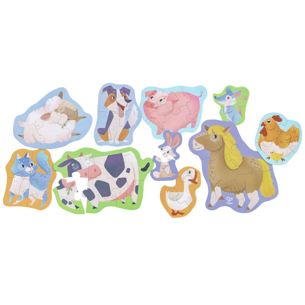 Puzzle cu animale ferma Hape Farm Friends 40 piese - poza 1