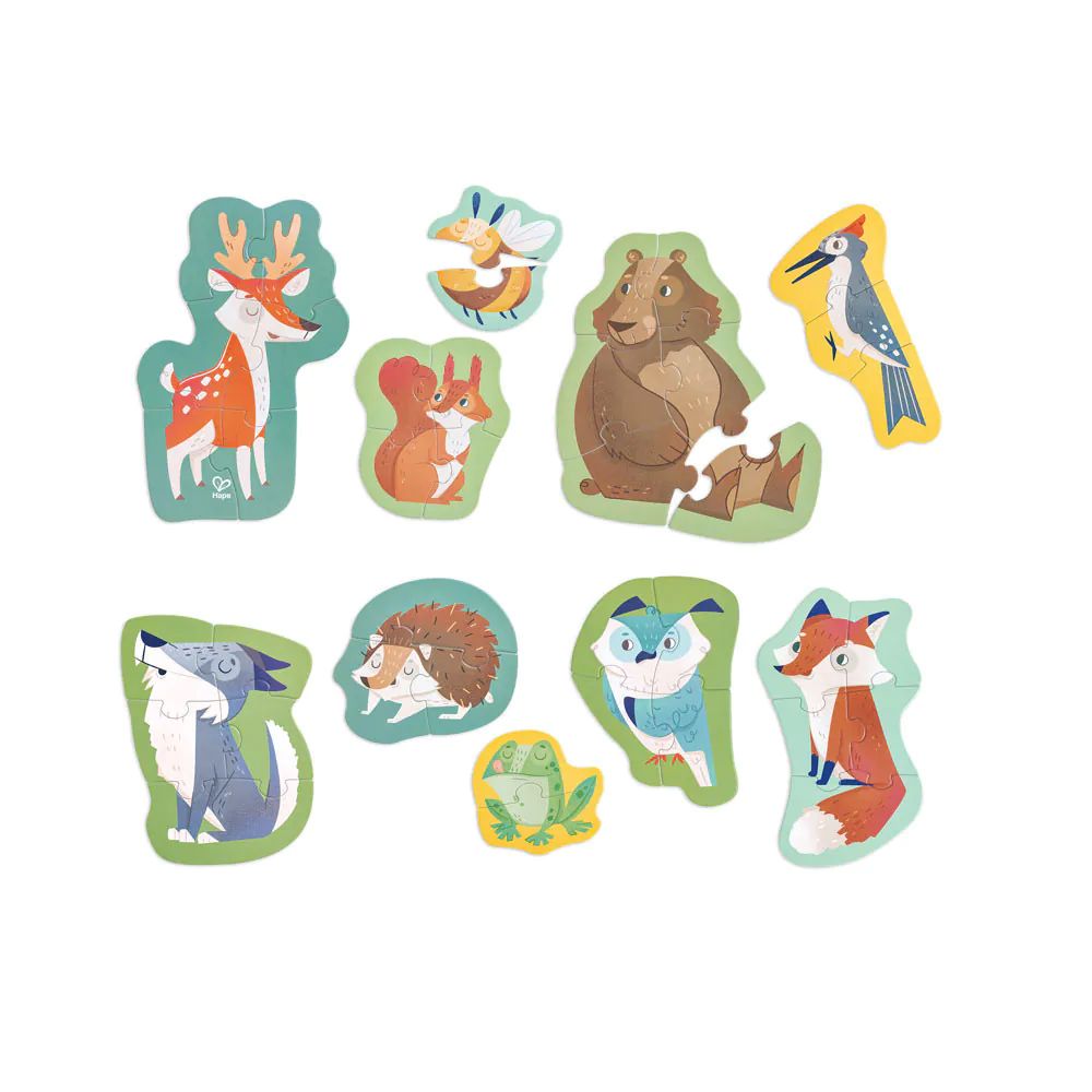Puzzle cu animale salbatice Hape Forest Friends 40 piese - poza 1