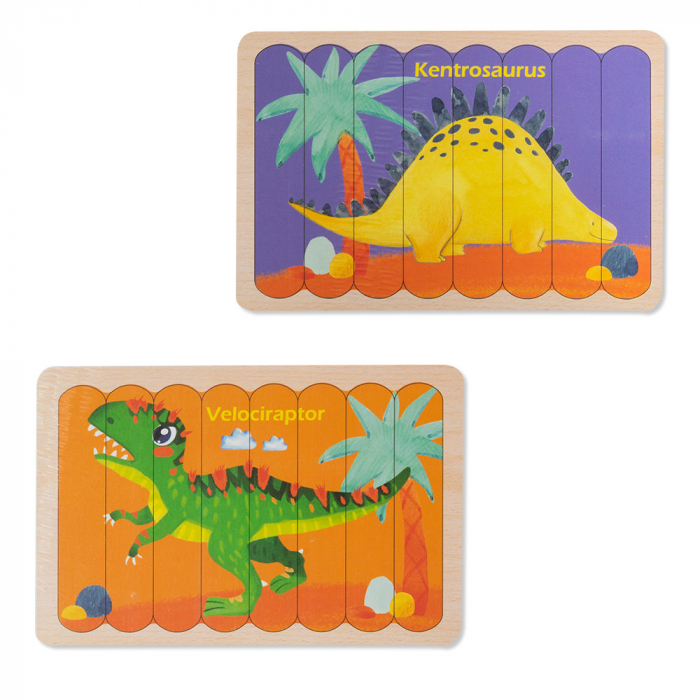 Puzzle cu benzi de potrivire cu doua fete
