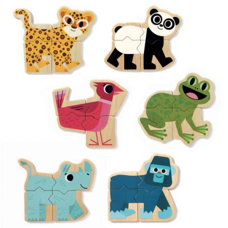 Puzzle cu magneti Djeco Mixanimo - poza 2