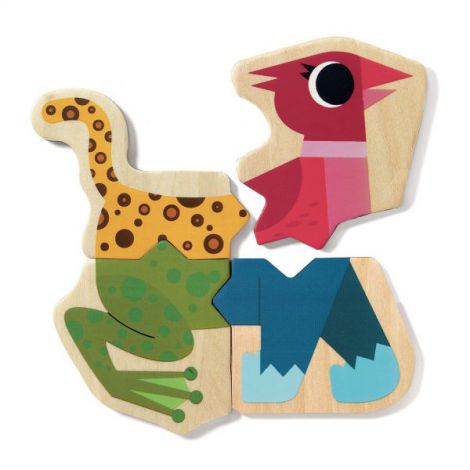 Puzzle cu magneti Djeco Mixanimo - poza 3