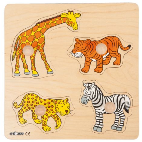 Puzzle cu piese mari Animale din Africa - Educo - poza 1