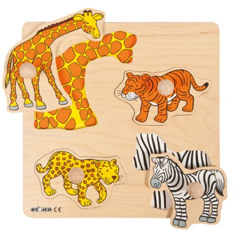 Puzzle cu piese mari Animale din Africa - Educo - poza 2