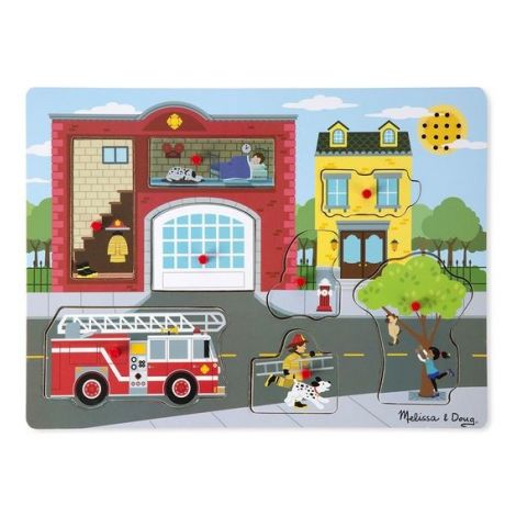 Puzzle cu sunete Brigada de pompieri Melissa and Doug - poza 1