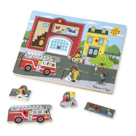 Puzzle cu sunete Brigada de pompieri Melissa and Doug - poza 2