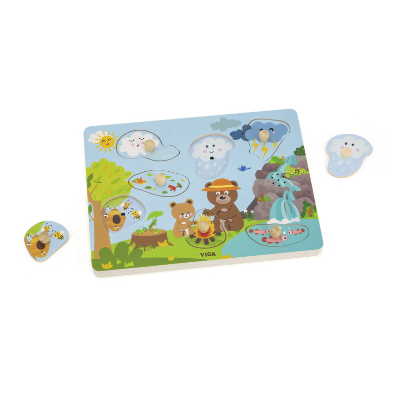 Puzzle cu sunete Sunetele Naturii, Viga