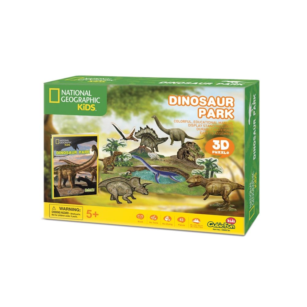 Puzzle CUBIC Fun National Geografic cu licenta globala Dino Park - poza 1