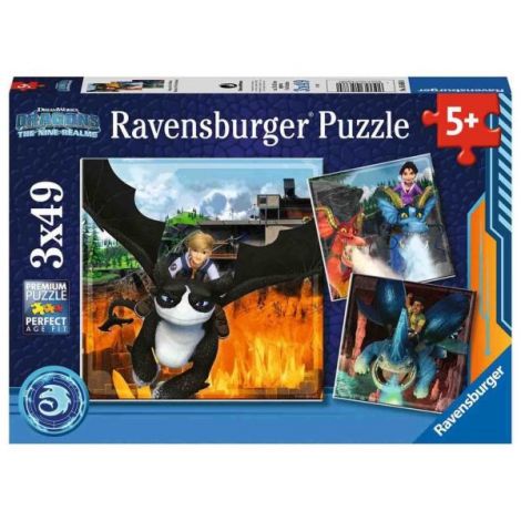 Puzzle Cum Sa Iti Dresezi Dragonul, 3X49 Piese - poza 4