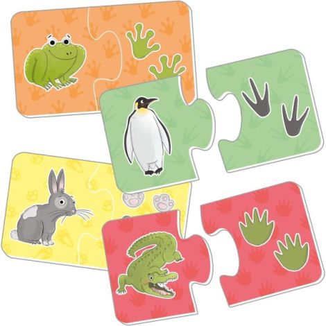 Puzzle de asociere - animalutele si urmele lor - poza 1