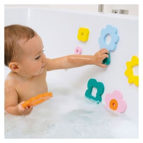 Puzzle de baie, set 10 piese, Flower power, Quut Toys - poza 2