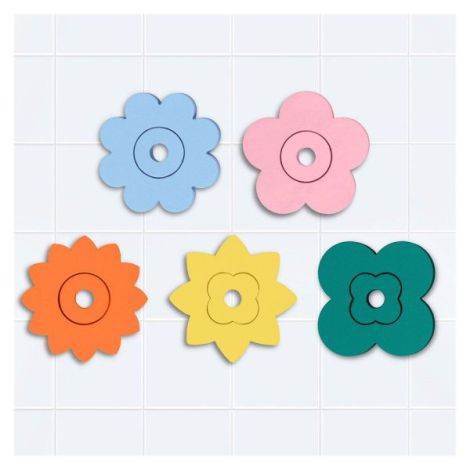 Puzzle de baie, set 10 piese, Flower power, Quut Toys - poza 5