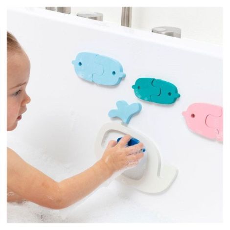 Puzzle de baie, set 11 piese, Balene si pestisori, Quut Toys - poza 2