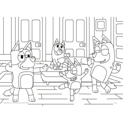 Puzzle de colorat - bluey (24 de piese) - poza 3