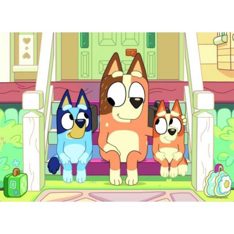 Puzzle de colorat - bluey & mr monkey jocks (24 piese) - poza 2