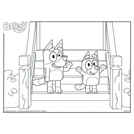 Puzzle de colorat - bluey & mr monkey jocks (24 piese) - poza 3