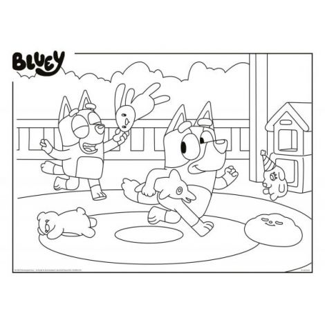 Puzzle de colorat maxi - bluey (60 de piese) - poza 3