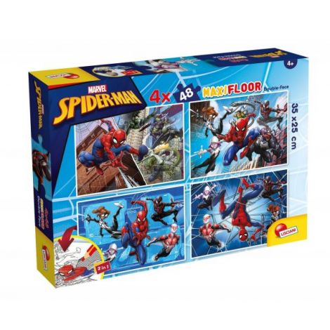 Puzzle de colorat maxi - spiderman (4 x 48 de piese) - poza 1