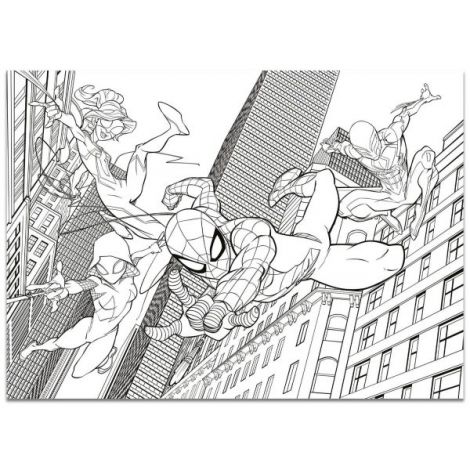 Puzzle de colorat maxi - spiderman (4 x 48 de piese) - poza 3