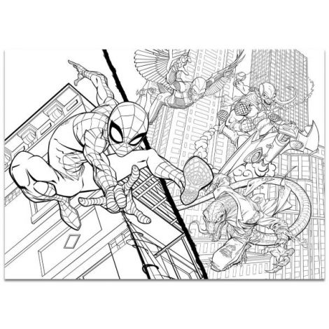 Puzzle de colorat maxi - spiderman (4 x 48 de piese) - poza 5
