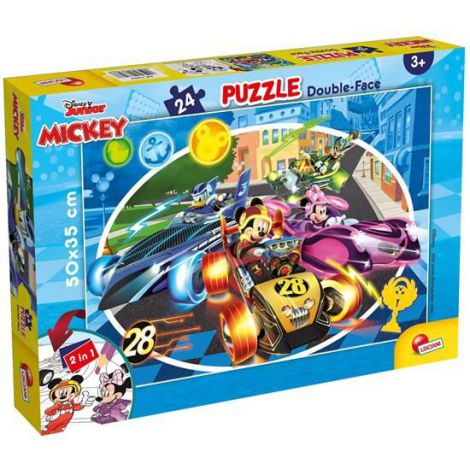 Puzzle de colorat - mickey in cursa (24 piese) - poza 2