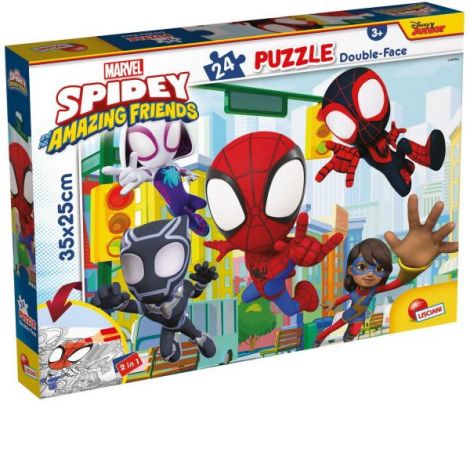 Puzzle de colorat - paienjenelul marvel și prietenii lui uimitori (24 de piese) - poza 1
