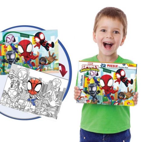 Puzzle de colorat - paienjenelul marvel și prietenii lui uimitori (24 de piese) - poza 4