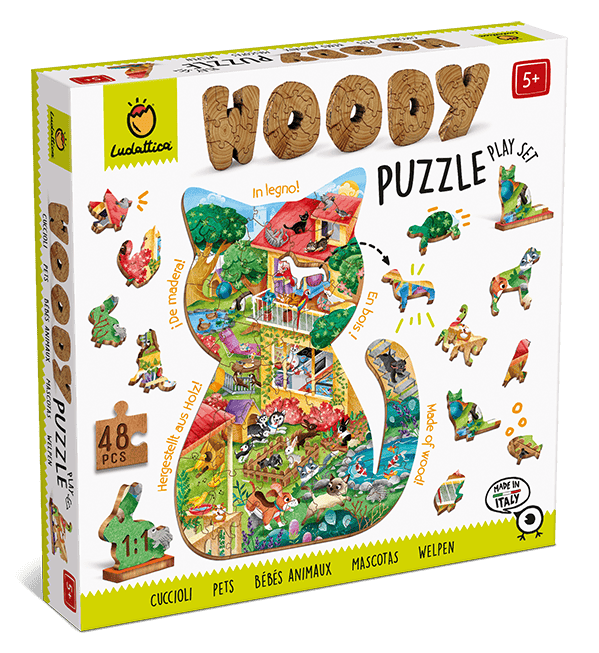 PUZZLE DE LEMN - ANIMALE DE COMPANIE