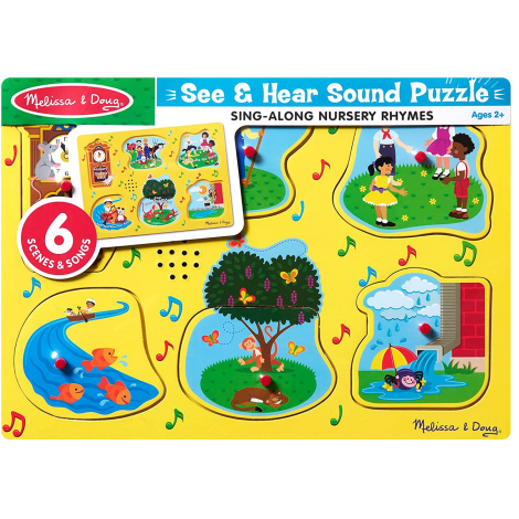 Puzzle de lemn cu sunete Cantecele copilariei Melissa & Doug 735 - poza 1