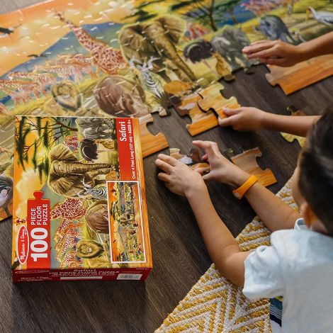 Puzzle de podea 100 piese, Safari, Melissa and Doug 2873 - poza 4