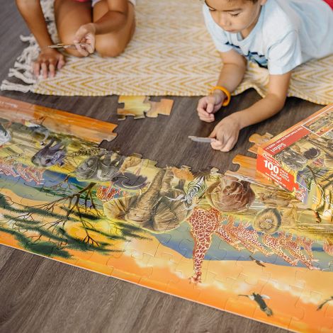 Puzzle de podea 100 piese, Safari, Melissa and Doug 2873 - poza 5