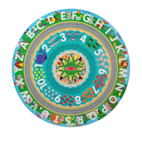 Puzzle de podea circular pentru invatarea numerelor si literelor (limba engleza) Tarmul marii