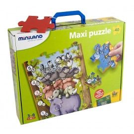 Puzzle de podea educativ cu numere 40 piese - Miniland - poza 4